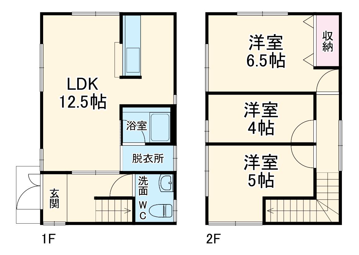 小田急電鉄小田原線 小田急相模原駅 徒歩15分 2階建 築40年(3LDK)の間取り写真