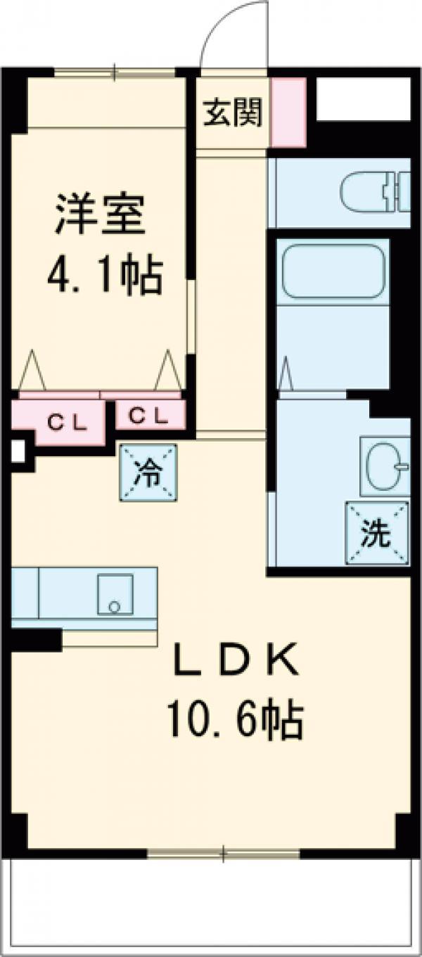 エスペランサ(1LDK/1階)の間取り写真