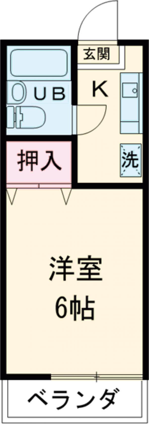 シティ玉川学園(1K/3階)の間取り写真