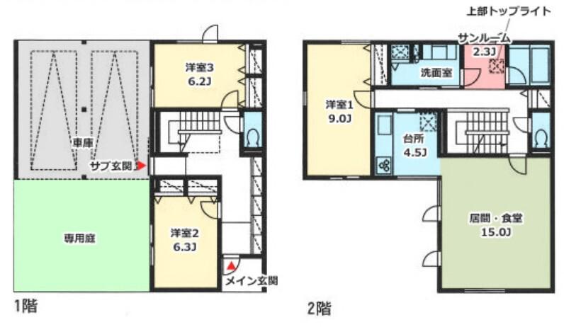 トゥトゥヴェリィはるひ野(3LDK)の間取り写真