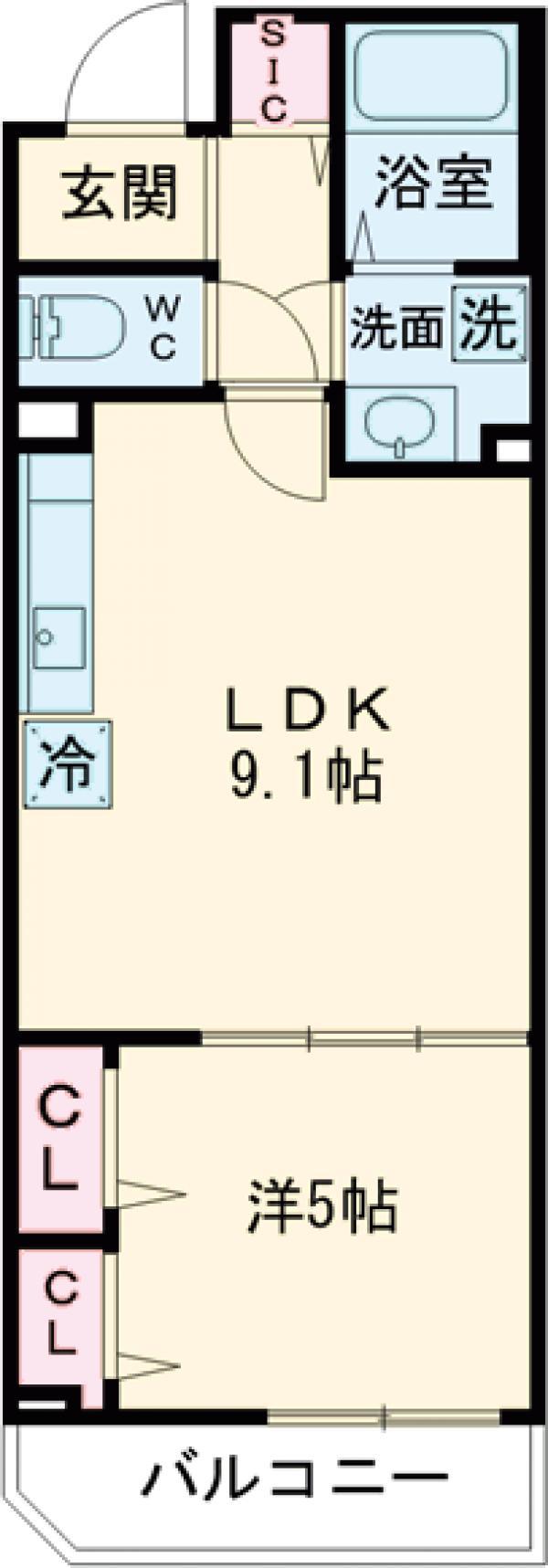 アーバンパーク成増Ⅱ(1LDK/2階)の間取り写真