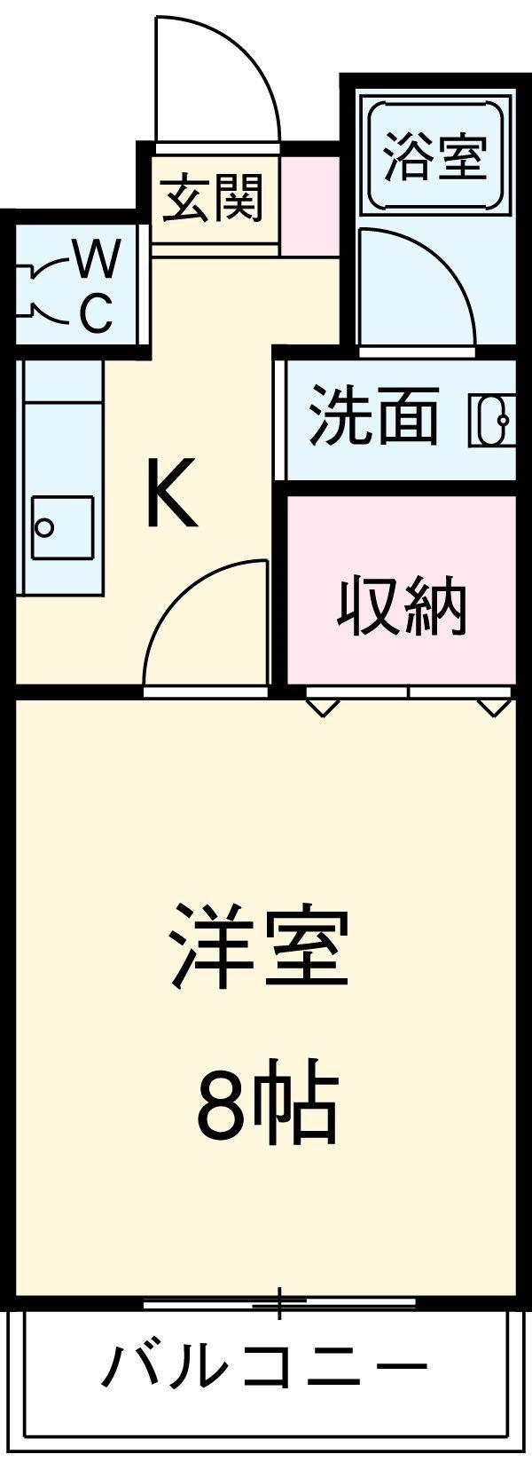 LAMAISONBONHEUR(1K/2階)の間取り写真