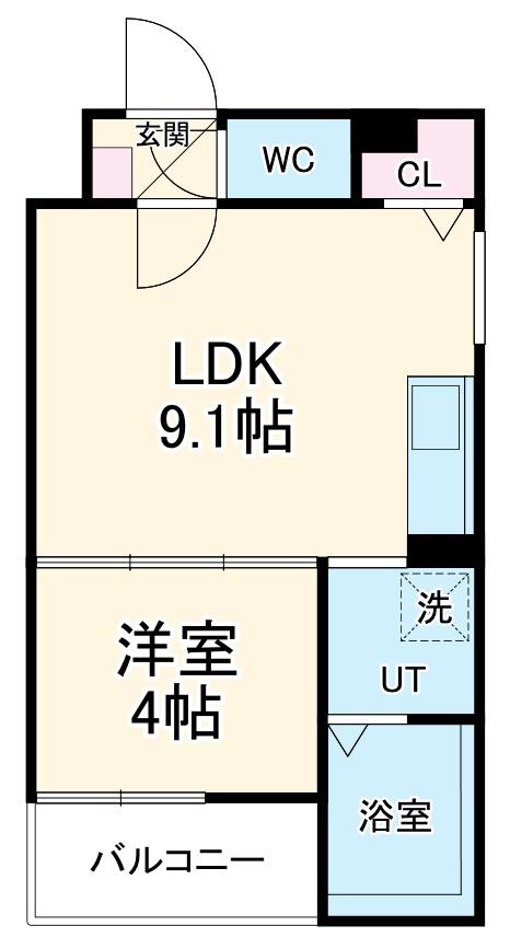 LIX大和田駅前(1LDK/3階)の間取り写真