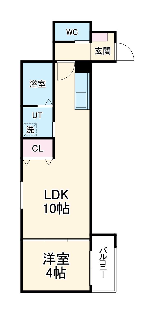 LIX大和田駅前(1LDK/3階)の間取り写真