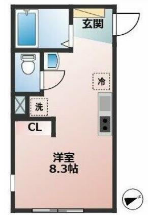 ステラ桜上水(ワンルーム/1階)の間取り写真