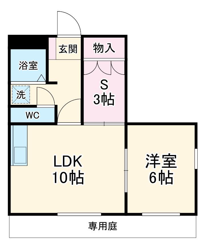 樽見鉄道 十九条駅 徒歩9分 2階建 築30年(2LDK/2階)の間取り写真