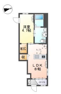ソワヴィータ(1LDK/1階)の間取り写真