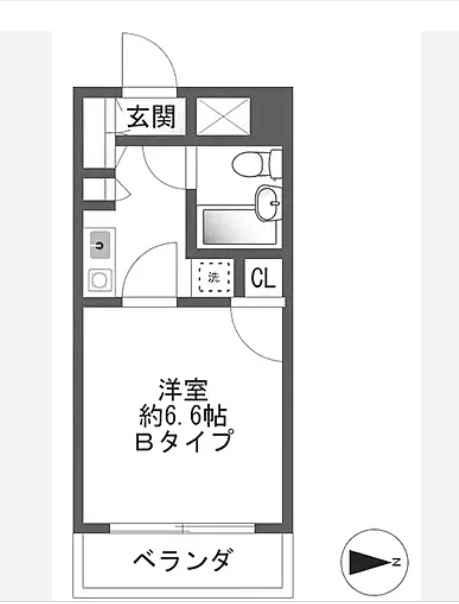 藤和シティコープ八王子並木町(1K/5階)の間取り写真