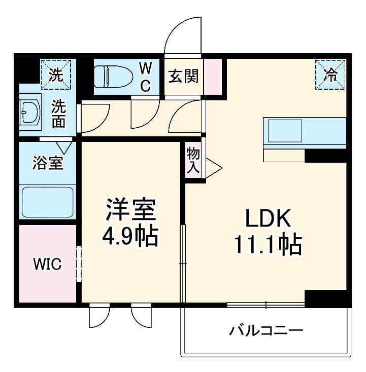 サンリット(1LDK/1階)の間取り写真