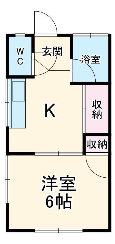 大森台アパート(1K/1階)の間取り写真