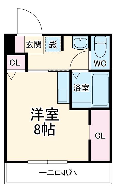 パークサイド稲荷山(ワンルーム/2階)の間取り写真