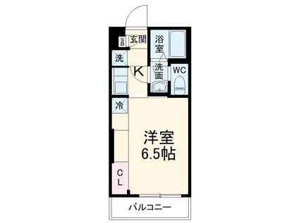 リブリ・ロココ(1K/1階)の間取り写真