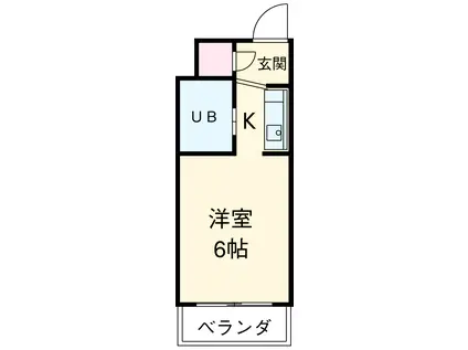 サンアベニュー小幡(1K/4階)の間取り写真