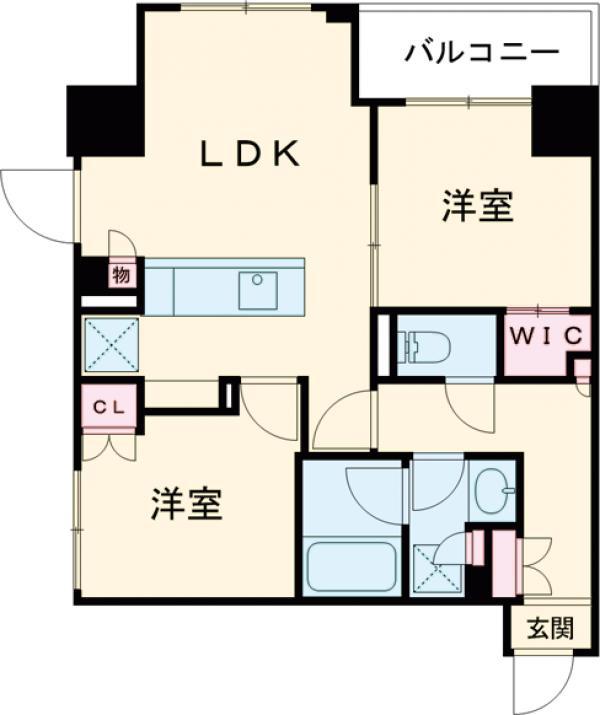 ASMACI MAISON両国Ⅰ(2LDK/2階)の間取り写真