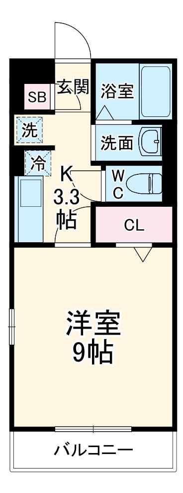 ルーチィ(1K/3階)の間取り写真