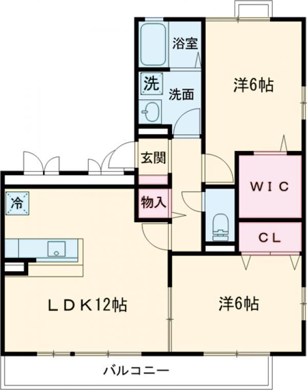 ソフィアⅡ(2LDK/2階)の間取り写真