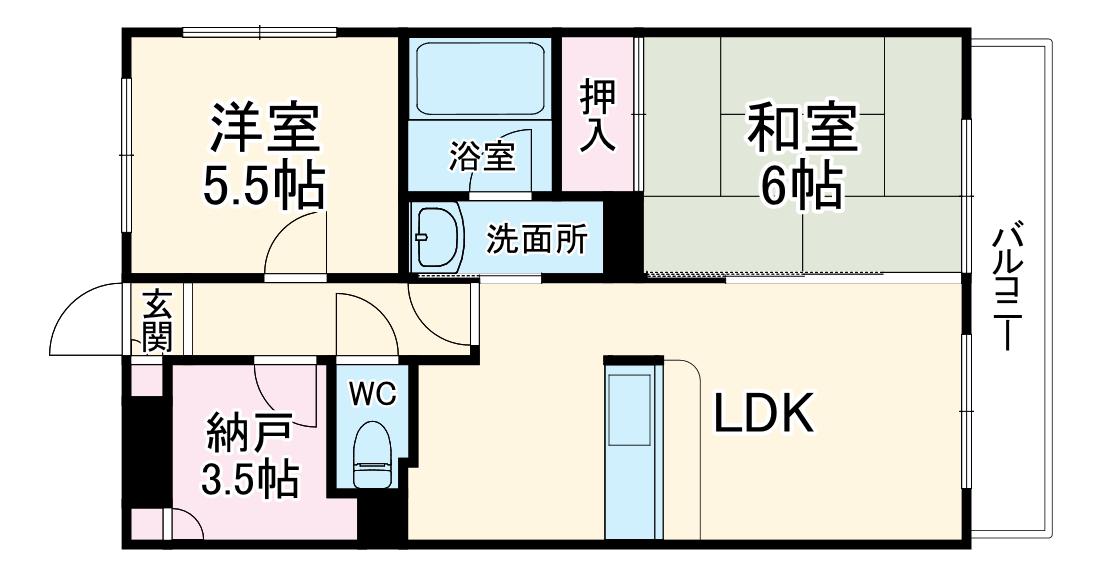 メイプルスクエア(2SLDK/2階)の間取り写真