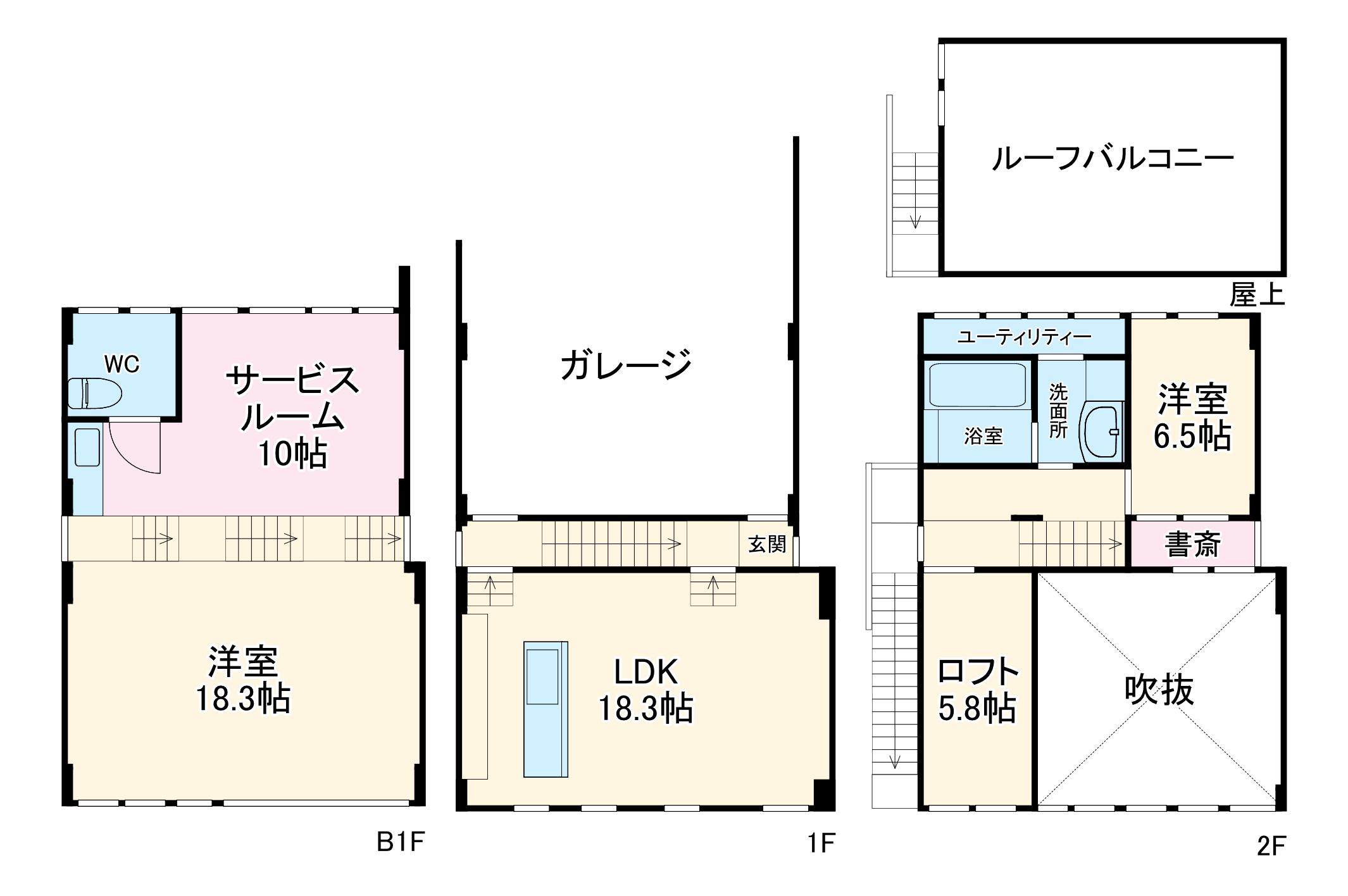唐沢戸建(2SLDK/-1階)の間取り写真