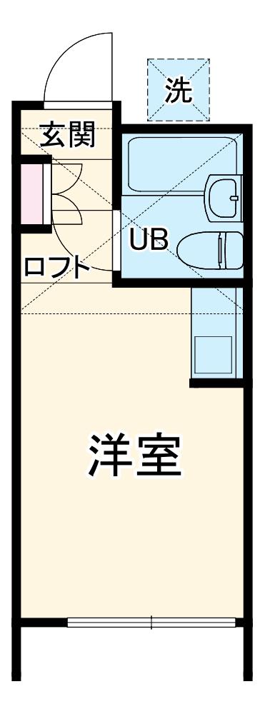 アップルハウス 藤沢本町(ワンルーム/1階)の間取り写真