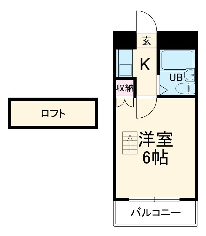 レオパレス21中村公園第3(1K/1階)の間取り写真