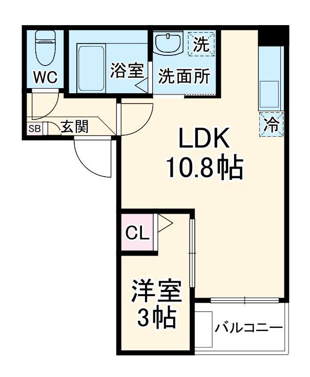 JACK URASATOⅡ(1LDK/1階)の間取り写真