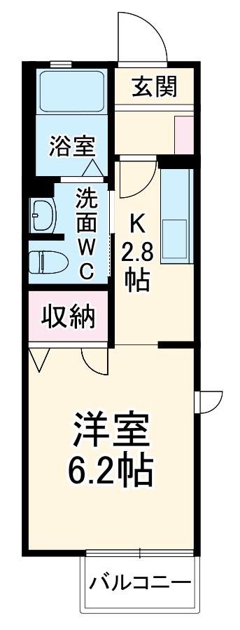 GRAN TESTA 1(1K/2階)の間取り写真