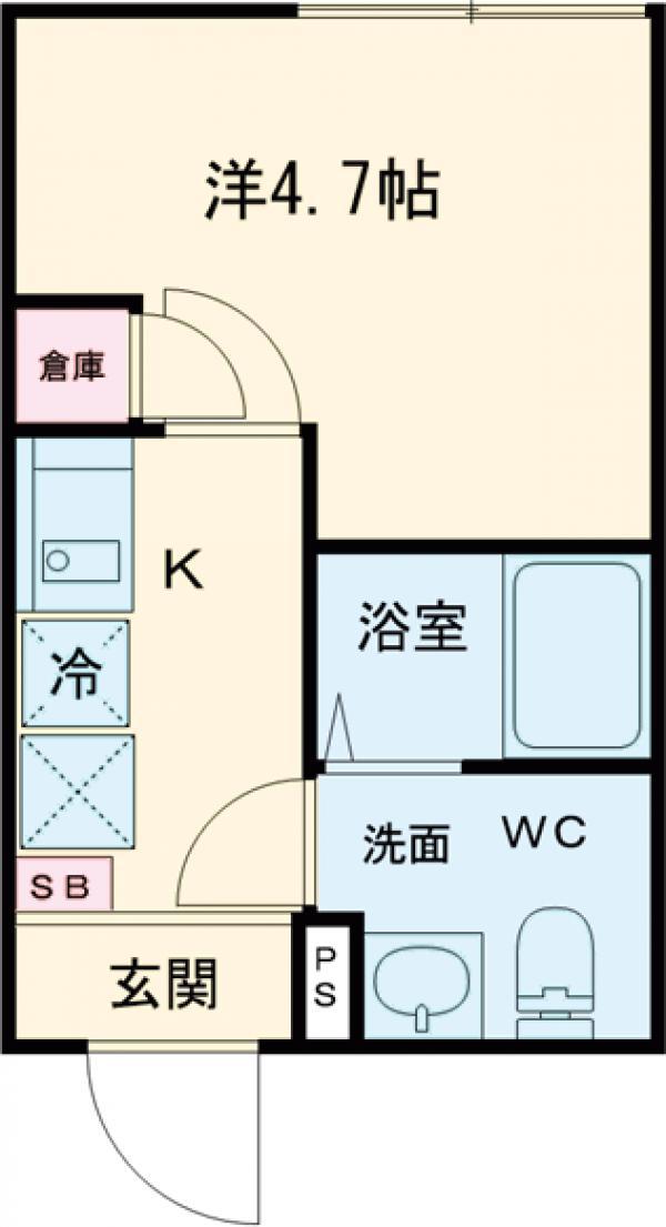 CIEL KAMIKITAZAWA(1K/-1階)の間取り写真