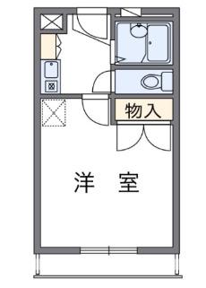 パレス昴(1K/2階)の間取り写真