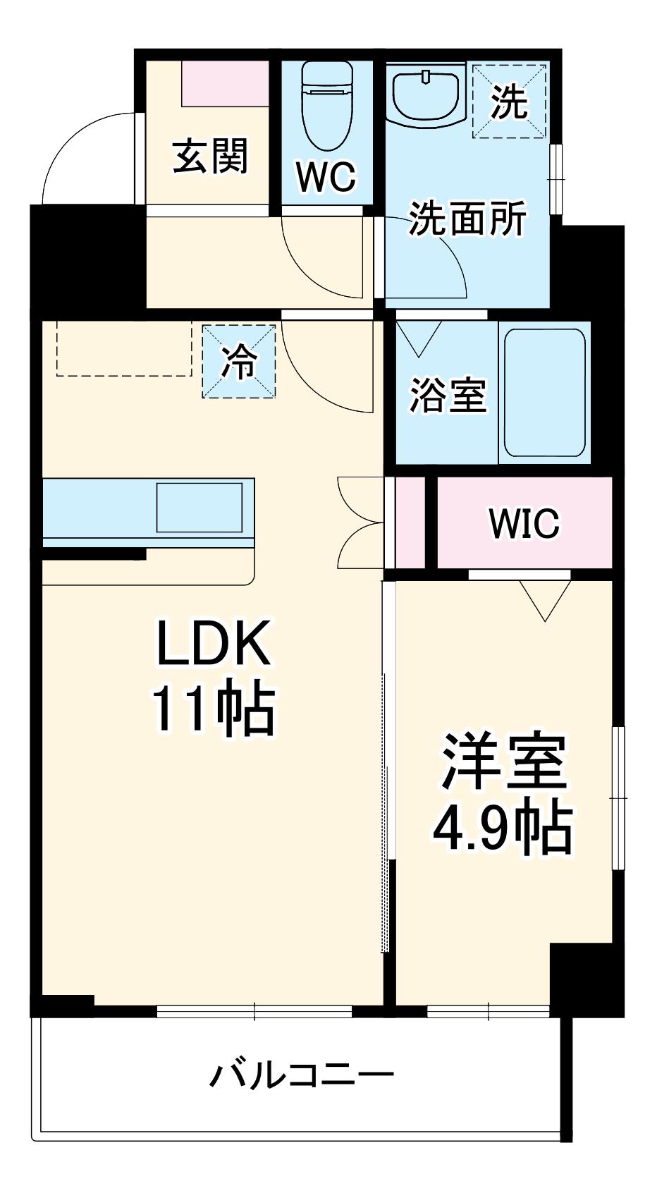 セレッソさがみ野(1LDK/2階)の間取り写真