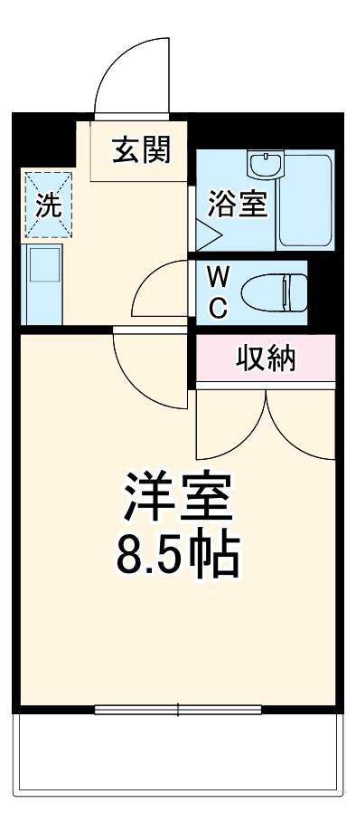 レオパレスロタシオン(1K/3階)の間取り写真