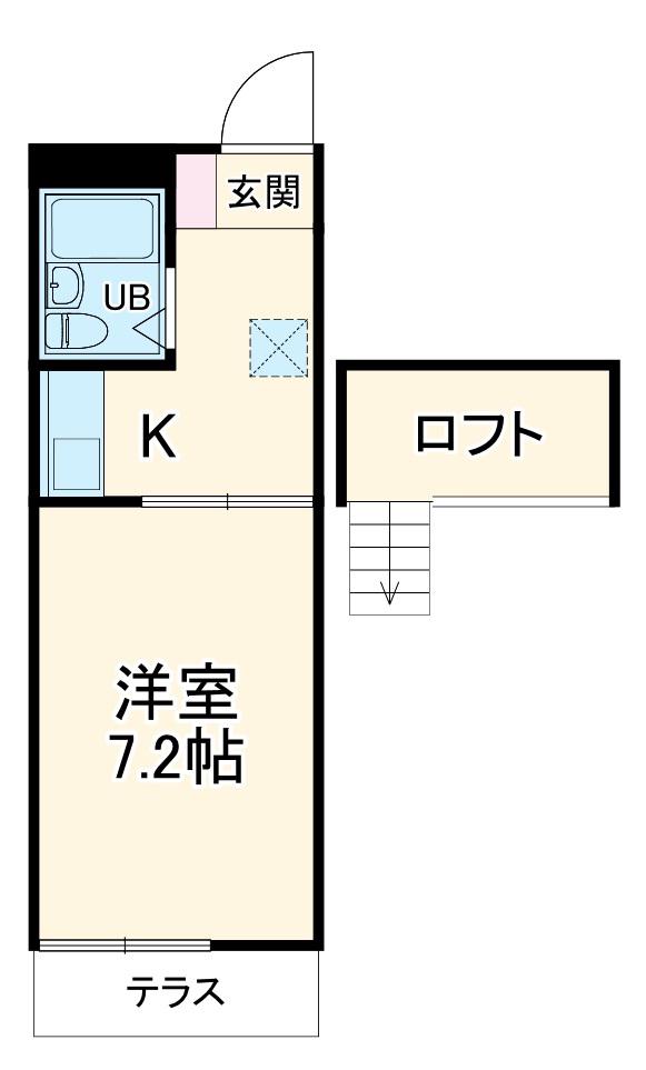グランパルハイツ(1DK/1階)の間取り写真