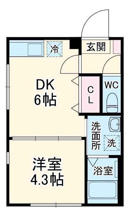 ハーモニーテラス南小岩XI(1DK/3階)の間取り写真