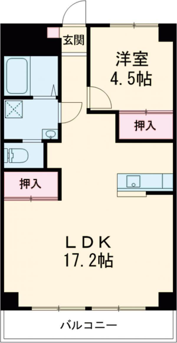 シェモワ前橋(2LDK/2階)の間取り写真