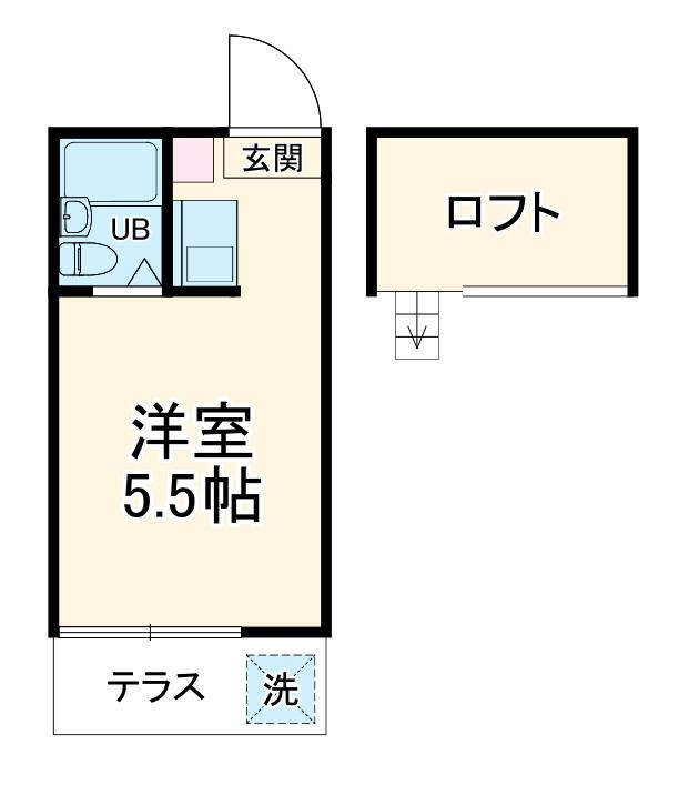 セントラル三ツ沢(ワンルーム/1階)の間取り写真