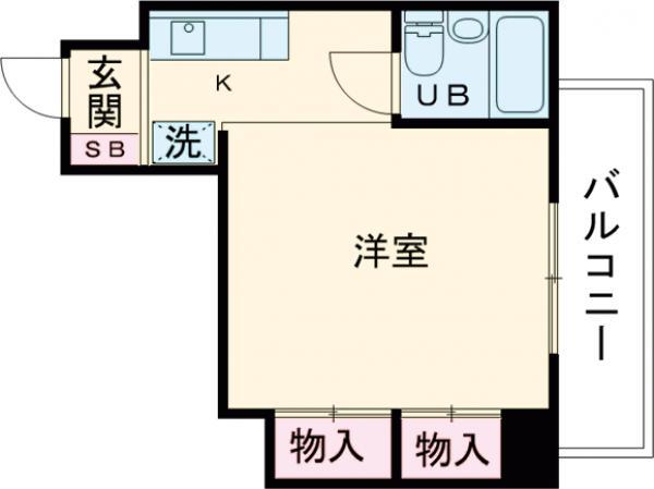 スズキパレス(ワンルーム/3階)の間取り写真