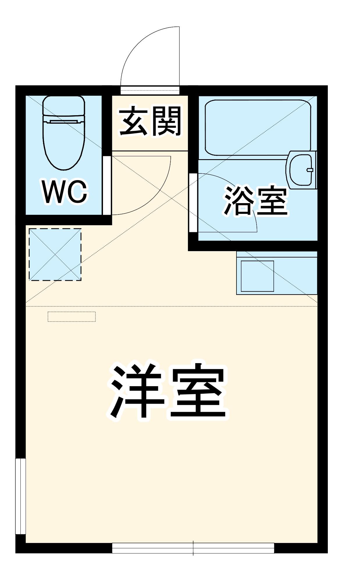 ベイサイドヒル横浜(ワンルーム/2階)の間取り写真