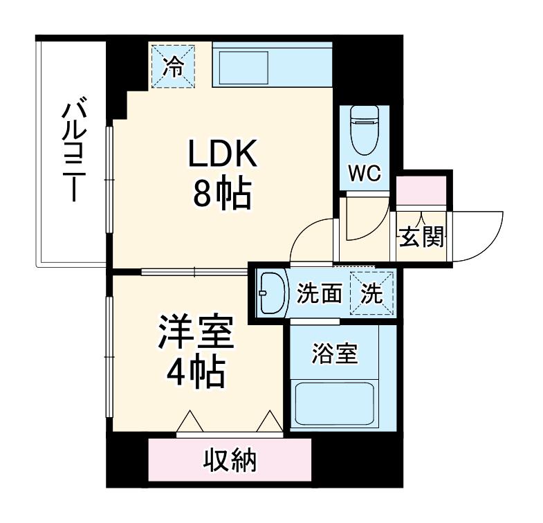 MADER(1LDK/2階)の間取り写真