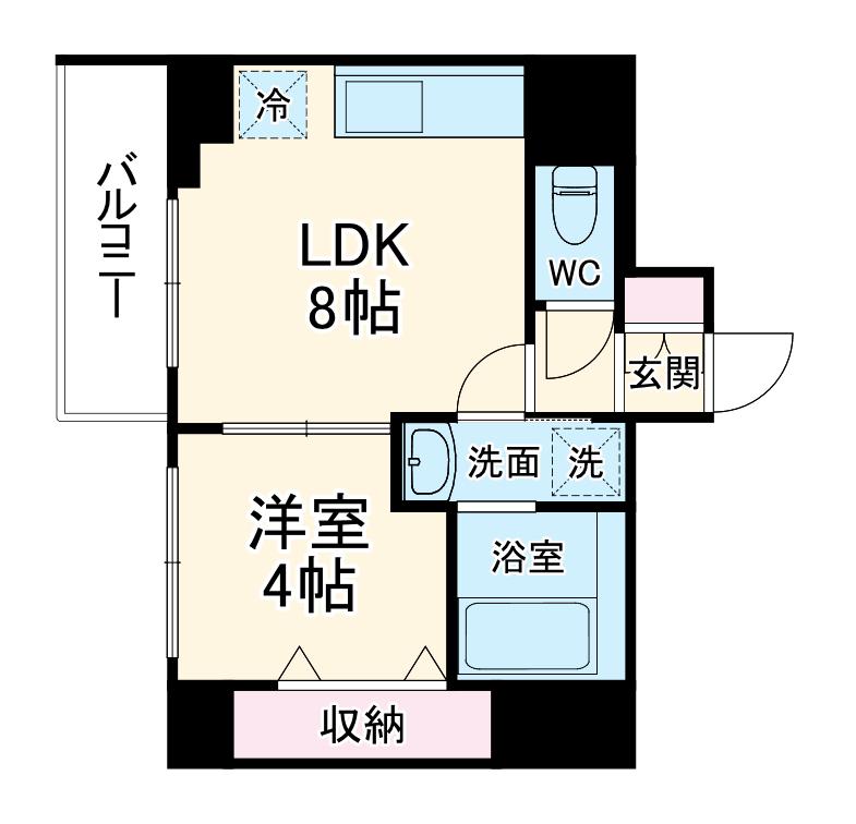 MADER(1LDK/8階)の間取り写真