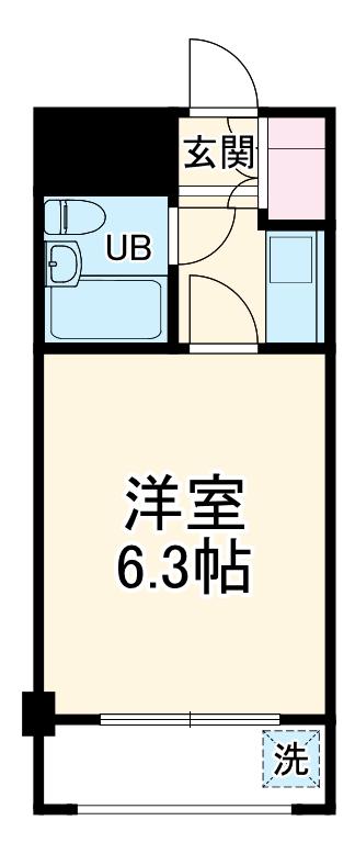 早川ビル(1K/4階)の間取り写真