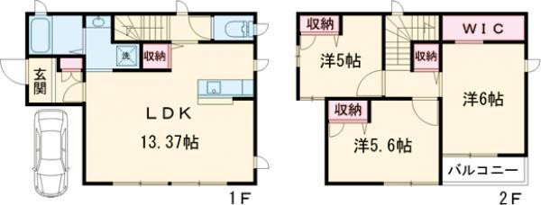 小田急電鉄小田原線 千歳船橋駅 徒歩7分 2階建 築4年(3LDK)の間取り写真