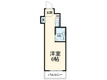 リーヴェルステージ横浜南(ワンルーム/3階)の間取り写真