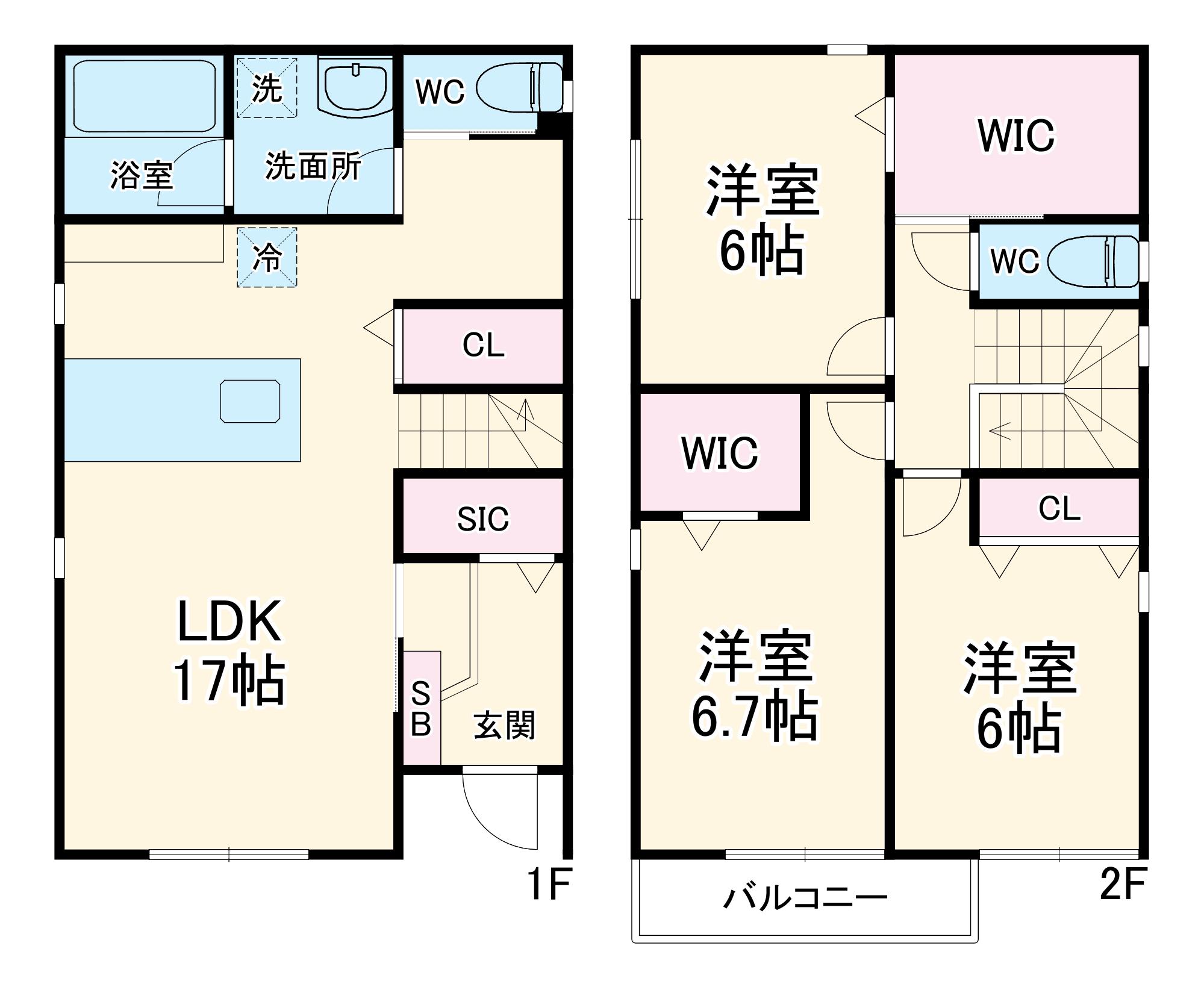 東武鉄道東上線 志木駅 徒歩17分 2階建 築1年(3LDK)の間取り写真