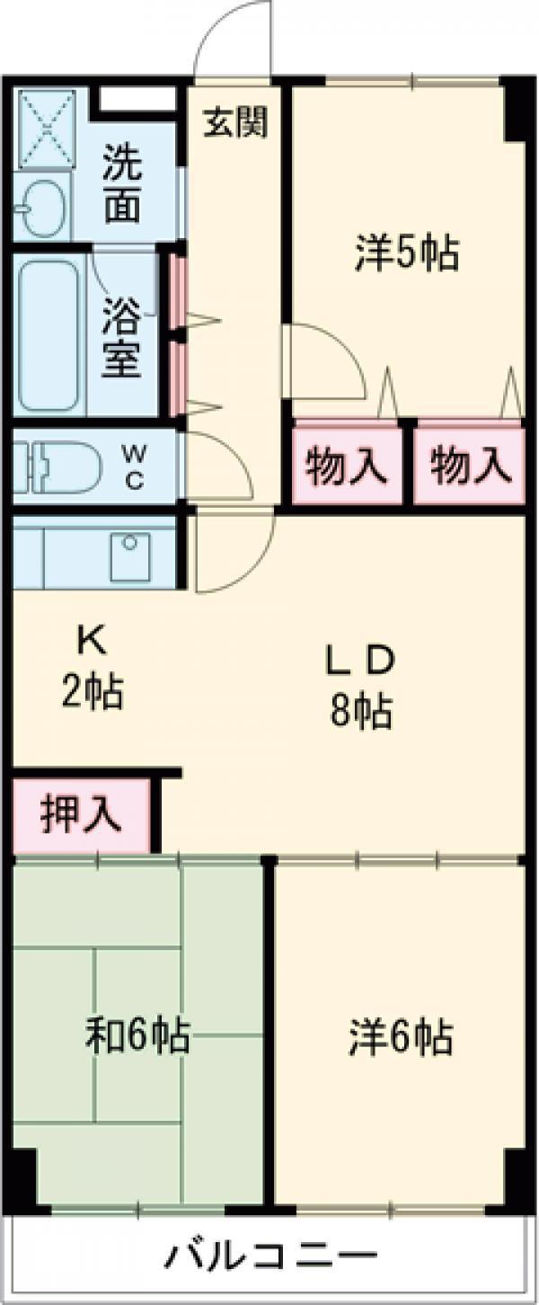 マーシャンハイツ梅島(3LDK/4階)の間取り写真