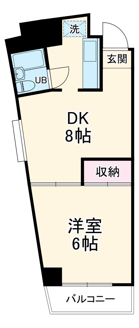 リファレンス谷塚(1DK/2階)の間取り写真