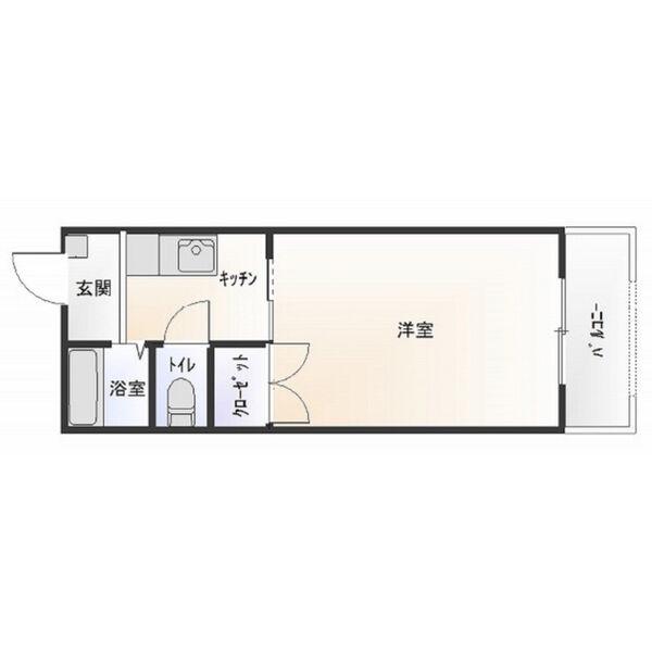 NKマンション(1K/4階)の間取り写真