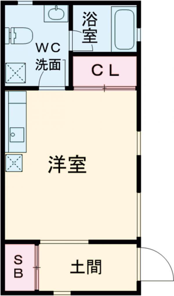 KS GARDEN(ワンルーム/1階)の間取り写真