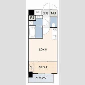 LAUSANNE(1LDK/9階)の間取り写真