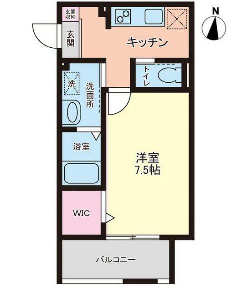 THE EARTH(1K/2階)の間取り写真