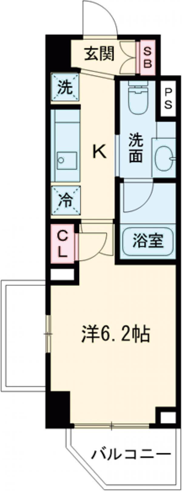 プライマル方南町(1K/1階)の間取り写真
