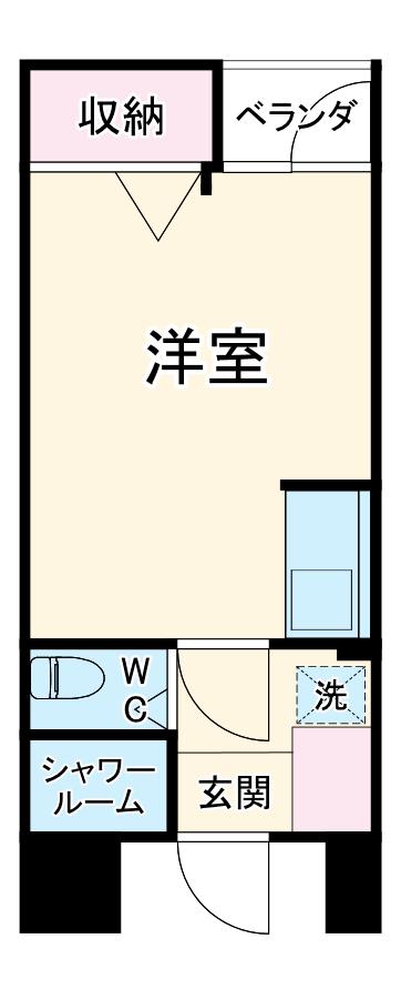 シーウィンズ春日(ワンルーム/3階)の間取り写真